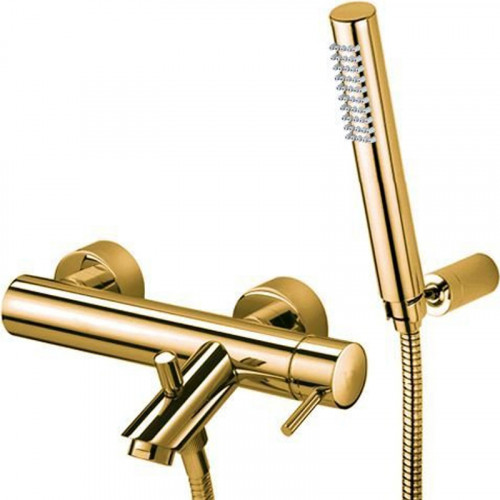 Смеситель для ванны Paffoni Light LIG023HG Золото на стену