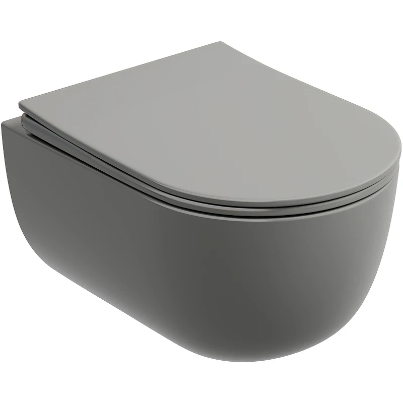 Унитаз Ceramicanova Modena Rimless CN6063MH подвесной Антрацит матовый с сиденьем Микролифт фарфор подвесной