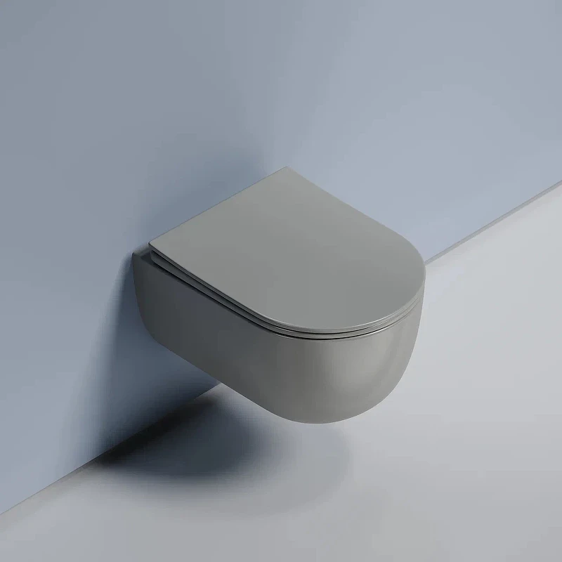 Унитаз Ceramicanova Modena Rimless CN6063MH подвесной Антрацит матовый с сиденьем Микролифт фарфор подвесной