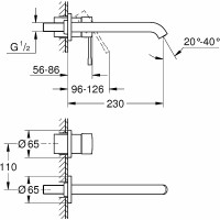 Смеситель для раковины Grohe Essence New 19967GN1 Холодный рассвет матовый латунь встраиваемый