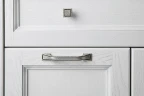 Комплект мебели для ванной ASB-Woodline Гранда 85 Белый с патиной Серебро массив дерева