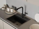 Смеситель для кухни Cersanit Flavis 68237 Черный матовый