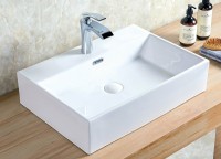 Раковина BelBagno 51 BB1340 Белая фаянс накладная
