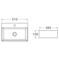 Раковина BelBagno 51 BB1340 Белая фаянс накладная