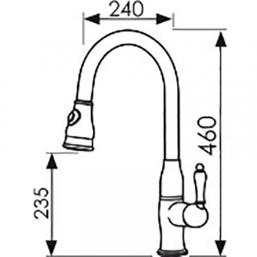 Смеситель для кухни Kaiser Vincent 31344 Хром латунь