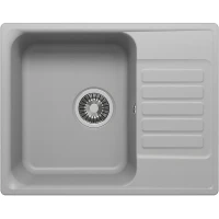 Кухонная мойка Reflection Prima 60 RF0460GR Серая искусственный камень (литьевой мрамор) встраиваемый