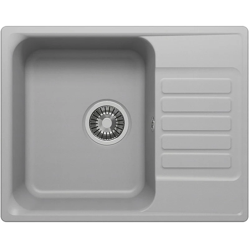 Кухонная мойка Reflection Prima 60 RF0460GR Серая искусственный камень (литьевой мрамор) встраиваемый