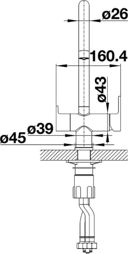 Смеситель для кухни Blanco Trima 526267 цвет Шампань