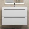 Тумба с раковиной Uperwood Tanos 80 29111020231 подвесная цвет Белый матовый Графит матовый