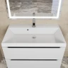 Тумба с раковиной Uperwood Tanos 80 29111020231 подвесная цвет Белый матовый Графит матовый