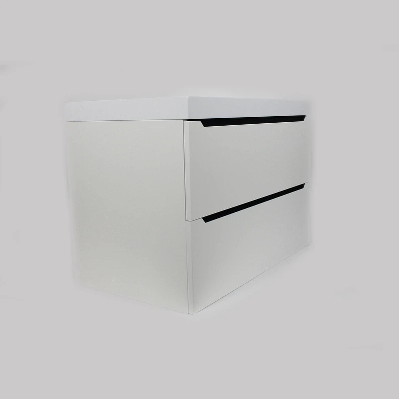 Тумба с раковиной Uperwood Tanos 80 29111020231 подвесная цвет Белый матовый Графит матовый