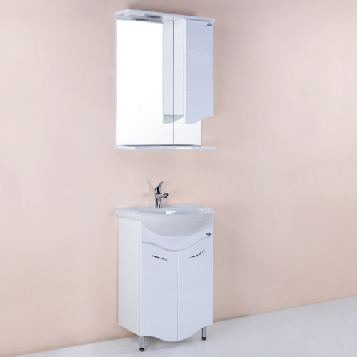 Тумба под раковину Onika Лайн 55 Белая МДФ / ЛДСП