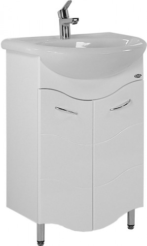 Тумба под раковину Onika Лайн 55 Белая МДФ / ЛДСП