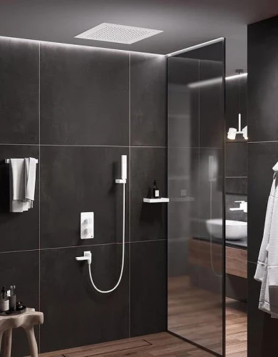 Душевая система Timo Petruma SX-5019/16SM с термостатом Белая матовая