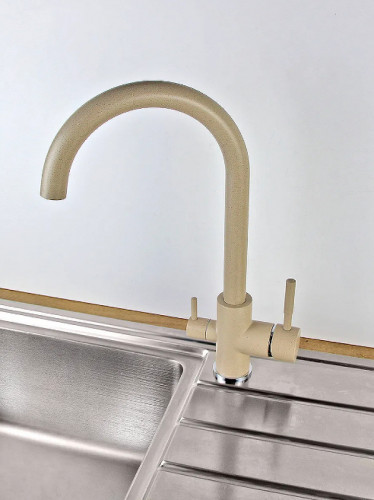 Смеситель для кухни Viko V-5114 Бежевый латунь