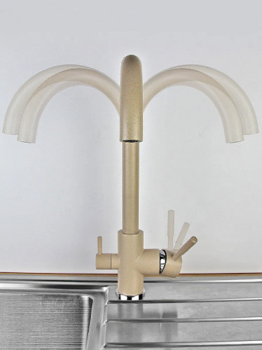 Смеситель для кухни Viko V-5114 Бежевый латунь