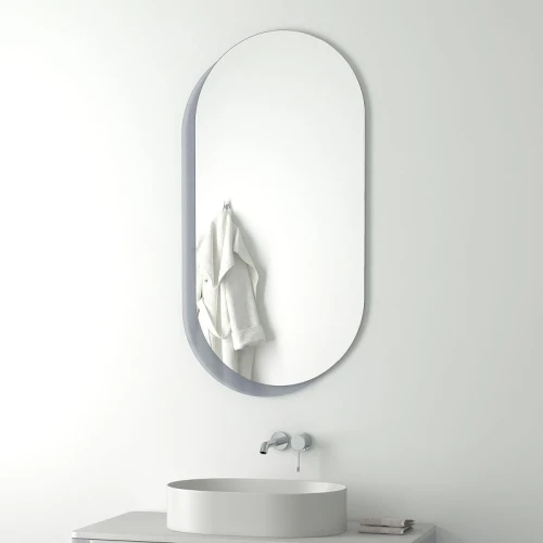 Зеркало Evoform Double 124x65 BY 0313 на стеклянном основании - цвет Графит стекло