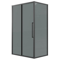 Душевой уголок Grossman Cosmo 110x100 120.K33.02.1110.21.10 профиль Черный матовый стекло тонированное