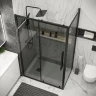 Душевой уголок Grossman Cosmo 110x100 120.K33.02.1110.21.10 профиль Черный матовый стекло тонированное