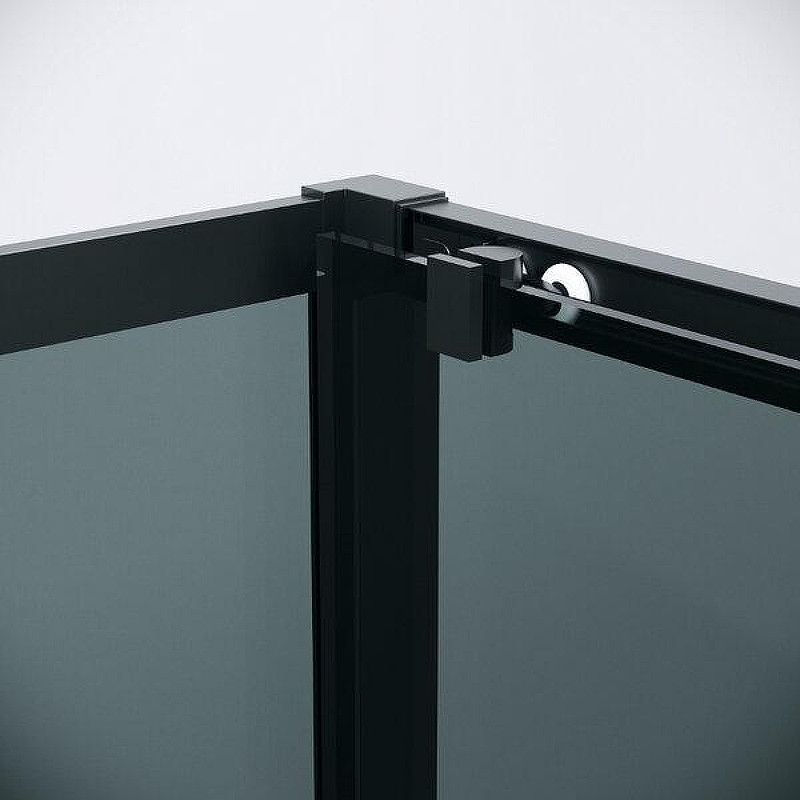 Душевой уголок Grossman Cosmo 110x100 120.K33.02.1110.21.10 профиль Черный матовый стекло тонированное