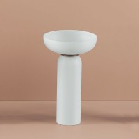 Раковина-чаша Artceram Jolie 50 JOL001 05 00 Белая матовая фаянс накладная, на пьедестале