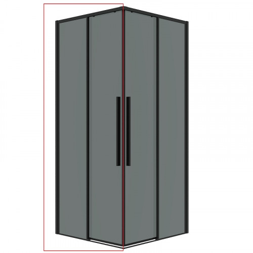Душевая дверь Grossman Galaxy 80 1/2.K33.01.80.21.10 профиль Черный матовый стекло тонированное