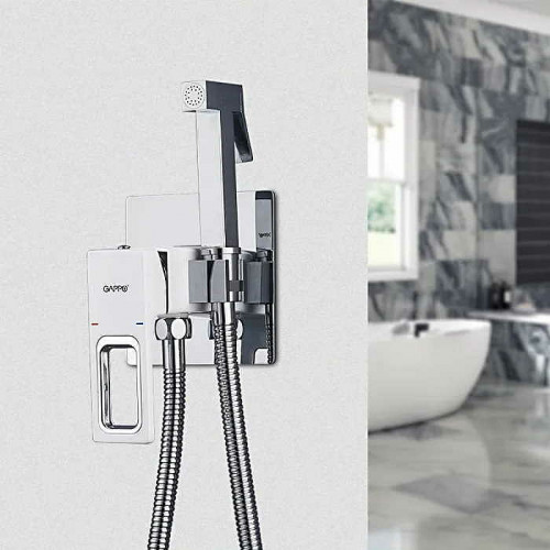 Гигиенический душ со смесителем Gappo G7217-8 Белый Хром латунь встраиваемый