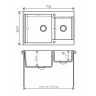 Кухонная мойка Polygran Brig-772 №302 621510 Песочная искусственный камень (литьевой мрамор) встраиваемый