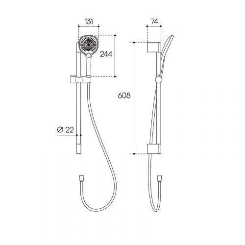 Душевой гарнитур Aqueduto CHUVA CHU0650 цвет Шлифованное золото