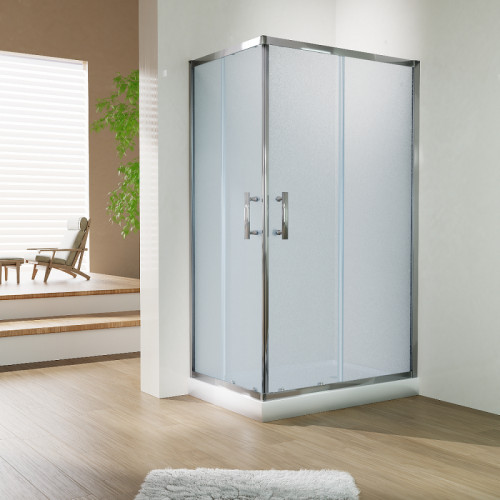 Душевой уголок Esbano ESR-8021C 120х80 ESUGR8021C профиль цвет Хром стекло рифленное