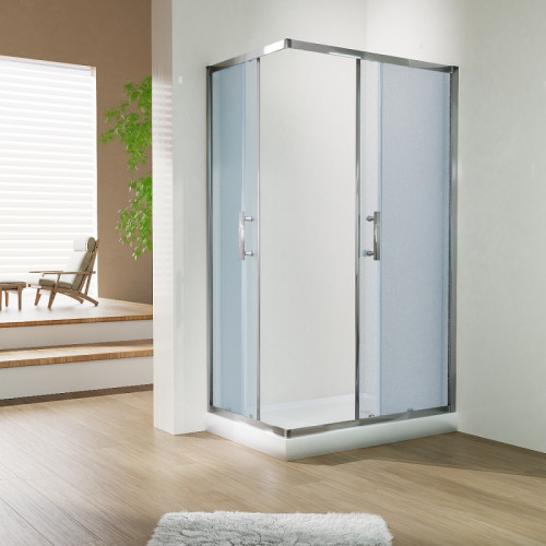 Душевой уголок Esbano ESR-8021C 120х80 ESUGR8021C профиль цвет Хром стекло рифленное