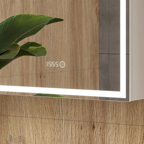 Зеркальный шкаф Equil Corner 60 R szCORNER60.R с подсветкой цвет Белый