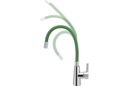 Смеситель для кухни Ekko E4205-E52 цвет Хром Салатовый