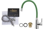 Смеситель для кухни Ekko E4205-E52 цвет Хром Салатовый
