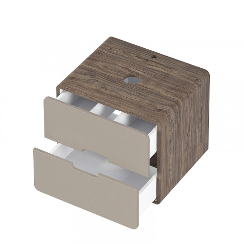 Тумба под раковину 1MarKa Vortex 60П Ц0000033056 подвесная цвет Орех каньон коньяк Латте фактурный