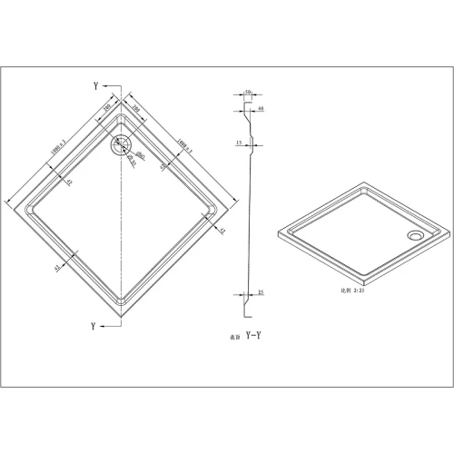 Акриловый поддон для душа Loranto 100x100 CS-15056-100 цвет Белый