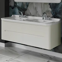 Тумба под раковину Kerasan Waldorf 144 925430 подвесная Bi vaniglia matt массив дерева