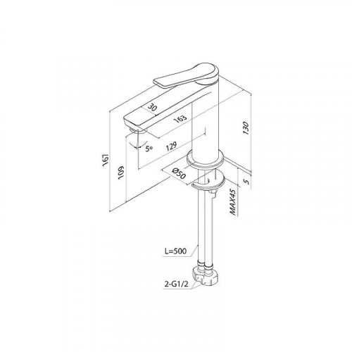 Смеситель для раковины Iddis Parker PARGM00i01 цвет Графит матовый