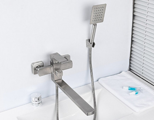 Смеситель для ванны Frap H802 F22802 универсальный Нержавеющая сталь нержавеющая сталь на стену