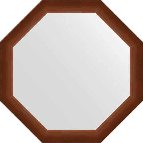 Зеркало Evoform Octagon 72х72 BY 3729 в багетной раме - Орех 65 мм стекло