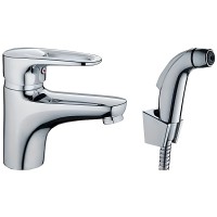 Смеситель для раковины Frap H68 F1268 с гигиеническим душем Хром латунь
