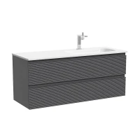 Тумба под раковину Sancos Folk 119,5 FL120RGS подвесная цвет Grey soft
