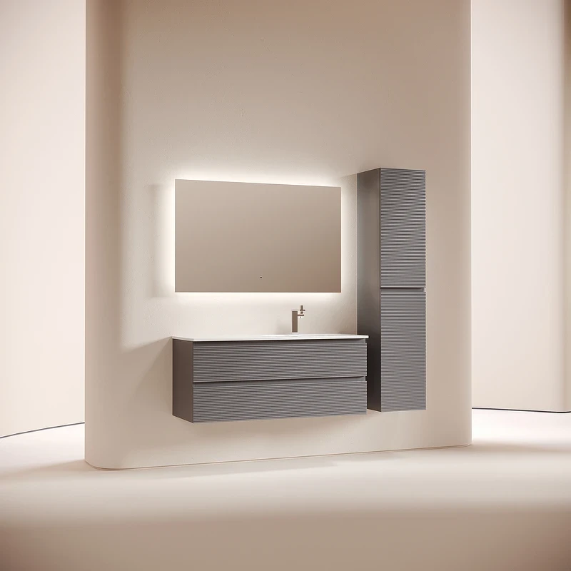 Тумба под раковину Sancos Folk 119,5 FL120RGS подвесная цвет Grey soft