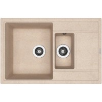 Кухонная мойка Florentina Липси-780К 20.250.D0780.107 Песочная искусственный камень (литьевой мрамор) встраиваемый