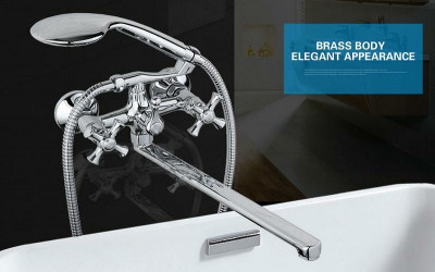 Смеситель для ванны Gappo G2242 универсальный Хром латунь на стену