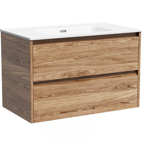 Тумба под раковину Sancos Libra 80 LB80ECH подвесная Дуб чарльстон МДФ / ЛДСП