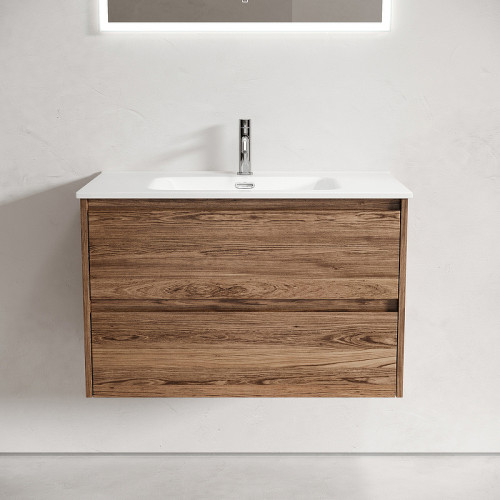 Тумба под раковину Sancos Libra 80 LB80ECH подвесная Дуб чарльстон МДФ / ЛДСП
