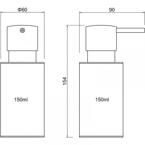 Дозатор для жидкого мыла Aquatek Оберон AQ4229MB Черный матовый