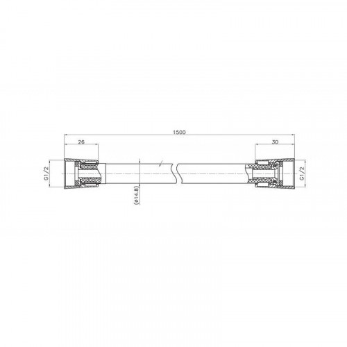 Душевой шланг Bravat P72120BW-ENG Черный матовый