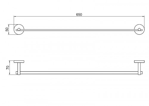 Полотенцедержатель Aquatek Бетта AQ4614BGM цвет Оружейная сталь